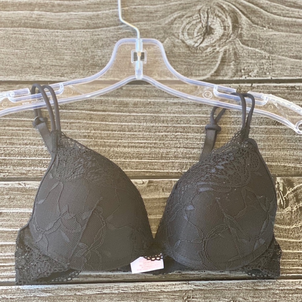 32C Black Very Sexy Lace Push Up Bra